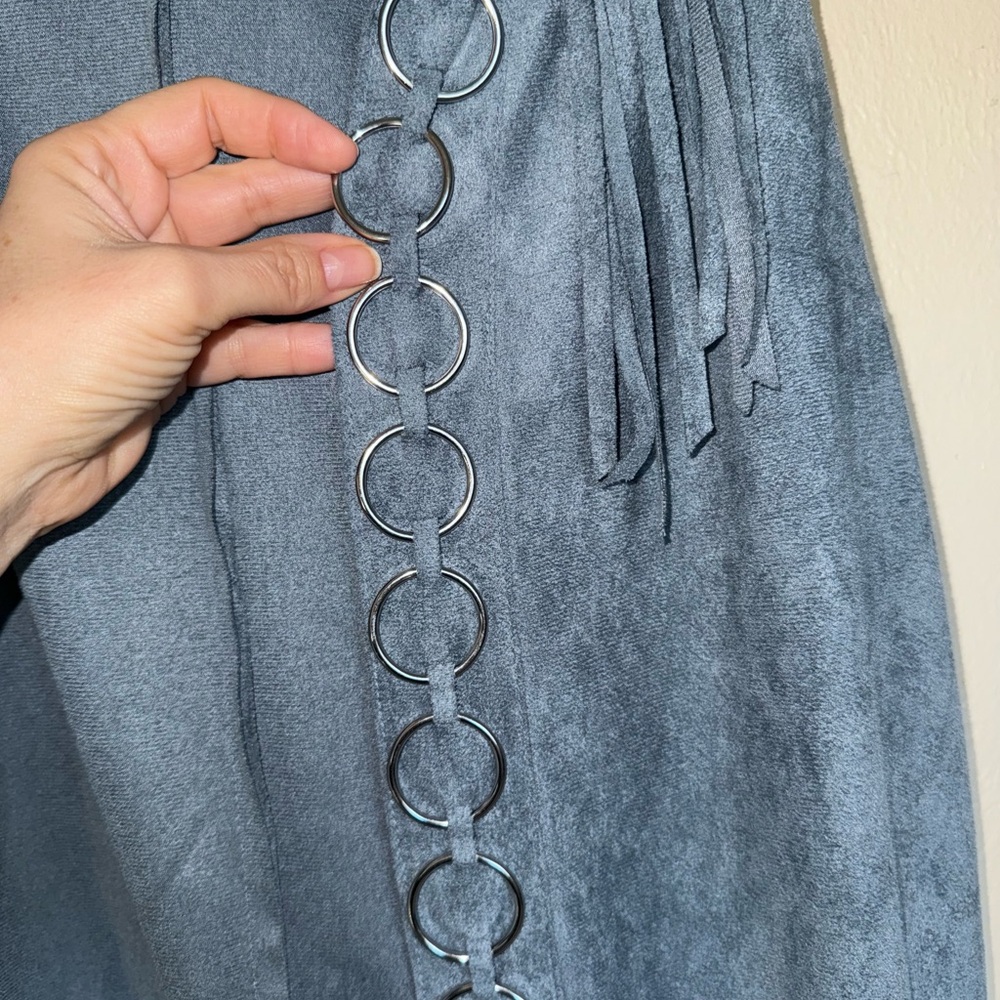 Vocal Blue Fringe Vest - Picture 5 of 6